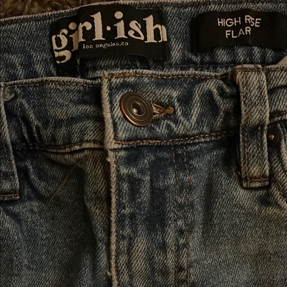 Sunny Girl High Rise Flare Jeans - Blue